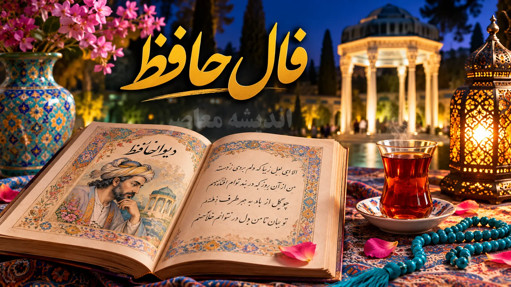 فال حافظ فردا پنجشنبه ۲۹ مرداد ۱۴۰۵؛ غزل شماره ۲۹ و پیام «ما را ز خیال تو چه پروای شراب است»