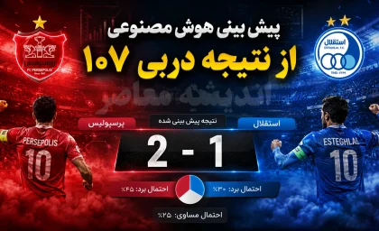 پیش بینی هوش مصنوعی از نتیجه دربی ۱۰۷؛ پرسپولیس می برد یا استقلال؟ نتیجه احتمالی شوکه کننده شد