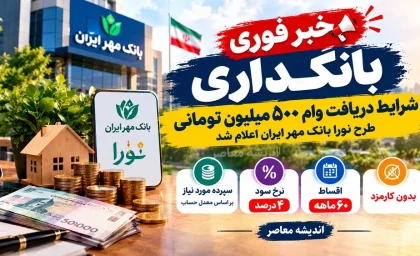 وام ۵۰۰ میلیونی بانک مهر ایران بدون سود ۱۴۰۵؛ شرایط دریافت، کارمزد، اقساط و نحوه ثبت نام