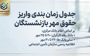 جدول زمان بندی واریز حقوق مهر ۱۴۰۵ بازنشستگان تامین اجتماعی، کشوری و لشکری | زمان پرداخت حقوق بازنشستگان اعلام شد
