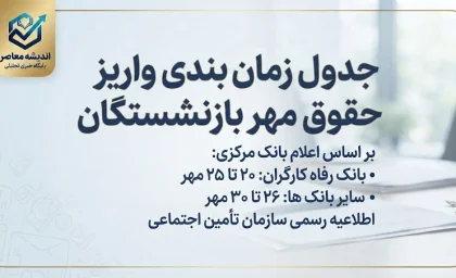 جدول زمان بندی واریز حقوق مهر ۱۴۰۵ بازنشستگان تامین اجتماعی، کشوری و لشکری | زمان پرداخت حقوق بازنشستگان اعلام شد