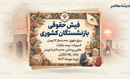 فیش حقوقی بازنشستگان کشوری شهریور ۱۴۰۵ منتشر شد | نحوه مشاهده فیش حقوقی بازنشستگان کشوری با کد ملی و جزئیات حقوق