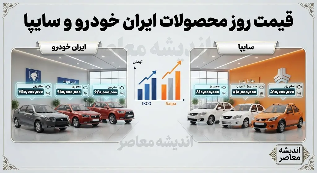 خبر فوری بازار خودرو | قیمت محصولات ایران‌خودرو امروز یکشنبه ۵ مهر ۱۴۰۵ اعلام شد / تارا دستی با جهش ۶۰ میلیون تومانی و پژو ۲۰۷ اتوماتیک با رشد ۵۰ میلیونی، بیشترین افزایش را ثبت کردند / دنا پلاس اتوماتیک با افت ۱۵ میلیون تومانی، تنها کاهش‌یافته بازار امروز
