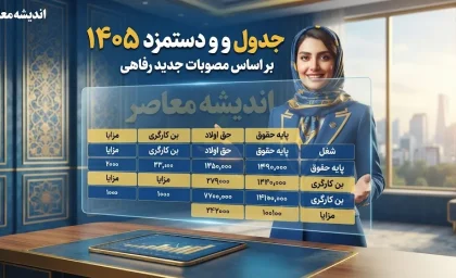 جدول حقوق و دستمزد ۱۴۰۵ کارگران؛ حداقل مزد، بن کارگری، پایه سنوات و حق تأهل چقدر شد؟